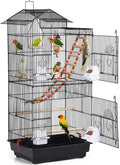Yaheetech 39-Inch Roof Top Large Flight Parrot Bird Cage for Small Quaker Parrot Cockatiel Sun Parakeet Green Cheek Conure Budgie Finch Lovebird Canary Pet Bird Cage W/Toys