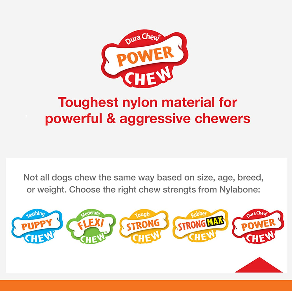Power Chew Double Bone Dog Chew Toy, Bacon Flavor, X-Large | Durable Dog Toy for Large Dog Breeds 50+ Lbs, Teeth-Cleaning Textures, Discourages Destructive Chewing, Flavor Throughout